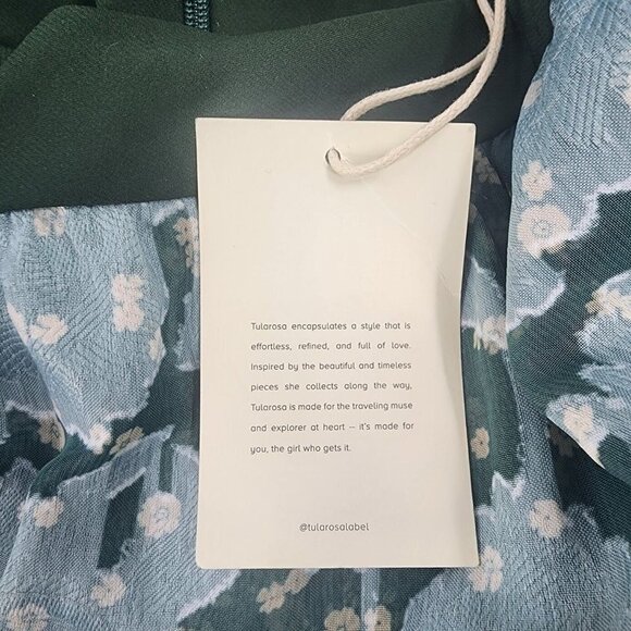 Tularosa Women's Ziggy Hunter Green Floral Midi‎ Dress Size M NWT - Picture 11 of 16